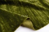 垂感苔藓绿竖条纹不规则，肌理压皱百褶金丝绒，天鹅绒服装布料面料