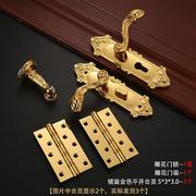 。欧式门把手金色豪华门锁，室内卧室房，门锁静音家用木门锁具