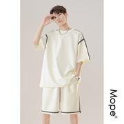 Mope 休闲时尚套装男夏季篮球运动服青少年潮牌一套搭配短袖短裤