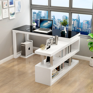 转角书桌电脑台式桌L型办公桌简约家用卧室墙角拐角学习写字桌子