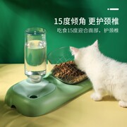 宠物碗塑料狗碗双碗自动饮水防打翻食盆宠物碗可爱猫饭盆猫碗