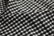 日本进口薄款黑白灰色格纹细腻平纹纯棉布料设计师衬衫连衣裙面料