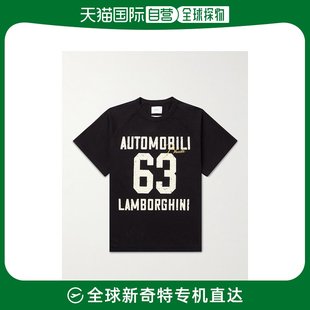 香港直邮潮奢 Rhude 男士+ Lamborghini Logo刺绣印花棉针织T恤