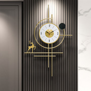 现代创意艺术装饰挂钟家用客厅餐厅墙上金属静音时钟家居钟饰挂表