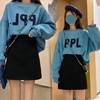 单件套装女装冬季韩版学生长袖卫衣，+半身裙短裙子两件套秋冬