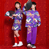 国潮童装儿童汉服中国风唐装女童啦啦队演出服，中小学生运动会服装