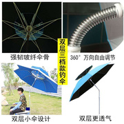超大钓鱼伞包垂钓伞短款超轻三折加厚渔具雨罩