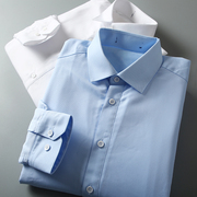 加绒长袖衬衫男士工装上班通勤白衬衫，简约大方基础，款加厚保暖衬衣