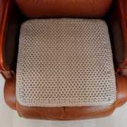 纯亚麻手编加厚坐垫厚重透气椅垫子汽车坐椅垫纯色现代通用可