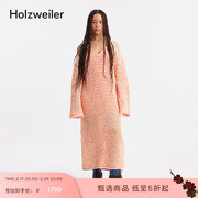 holzweiler女士，浅橘色frida钩编织法针织长裙