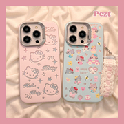 粉色韩系可爱HelloKitty适用苹果14手机壳少女心iphone15promax网红13pro防摔12硅胶14pro镭射11女13全包