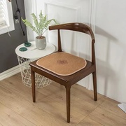 中式刺绣藤坐垫夏季防滑透气舒适座垫子办公居家凉席椅子垫餐椅垫