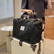 日本可套拉杆箱上的旅行包女大容量，旅游提包轻便手提行李袋收纳包