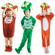 绿色小树表演服儿童连体衣大人话剧舞蹈服男童女童幼儿园演出服装