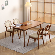 德纳斯全实木餐桌简约橡木，餐桌椅组合北欧原木，小户型长方形饭桌子