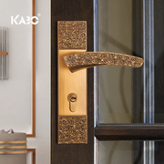 O新中式门锁室内卧室静音把手卫生间家用实木房门锁具