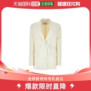 香港直邮Off-White 女士灰白色缝线细节单排扣西装外套
