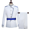 舞台话剧演出王子服装白色军礼服套装欧洲复古宫廷英国贵族服装男