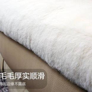 欧式皮草獭兔毛毛绒沙发坐垫加厚定制做冬季保暖短毛简约防滑贵妃