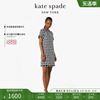 kate spade ks 拼色格纹连衣裙日常通勤休闲设计感款时尚女