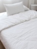 白色方格简约清新大气小白格纯棉全棉斜纹单件床单被套枕套单双人