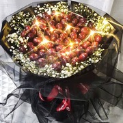 圣诞节车厘子花束草莓水果玫瑰花北京鲜花速递同城生日花店闪送花