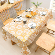 桌布茶几垫烫金欧式奢华防水免洗pvc床头布伸缩(布，伸缩)折叠台布长方形