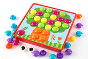拼插组合儿童益智早教玩具大颗粒纽扣拼装大蘑菇钉儿童拼图玩具