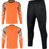 足球守门员服门将服长袖，长裤套装训练服透气防撞海绵8008橙色