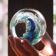 北欧玻璃装饰水晶球生日教师节礼物海洋摆件鱼缸造景博山手工琉璃