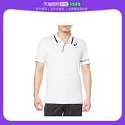 日本直邮asics网球polo短袖衫，2041a138男士白色euxsjp