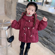 女童羽绒服冬季2024儿童洋气女宝宝中国风冬装加厚白鸭绒外套
