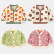 婴儿外套衣服休闲开衫，1-2岁秋装春秋，男童女宝宝幼儿小童毛衣上衣