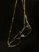 波光粼粼眼镜链女复古潮款挂脖防滑天然珍珠太阳眼镜链条口罩挂绳