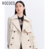 洛可可/ROCOCO春夏通勤小个子质感百搭显瘦中长款风衣外套女