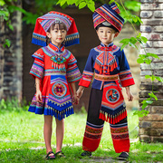 广西六一儿童壮族服饰少数民族服装，苗瑶族演出衣服男女童舞蹈表演