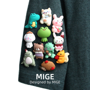 可爱卡通日系青蛙小猫咪，动物胸针胸章徽章，衣服包包配饰装饰小饰品