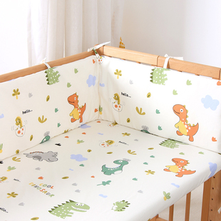 婴儿床床围一片式纯棉防撞围栏，挡布儿童拼接床床围软包可拆洗定制