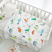 新生婴儿浴巾宝宝两层纱布毛巾被纯棉儿童，单层纱巾竹棉薄盖毯包巾