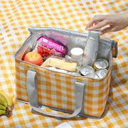 露营大容量饭盒袋防水手提袋卡通小号保温午餐包大号户外营野餐包
