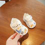 婴儿鞋子春秋0-6一12月婴幼儿步前鞋一岁男宝宝学步鞋软底布