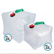 户外折叠水袋10L/20L野营便携手提饮水袋自驾储水桶车载透明水桶