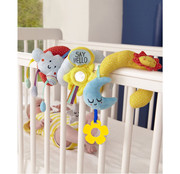 婴儿床铃玩具毛绒布(毛绒布)音乐，旋转摇铃0-3-6-12个月宝宝新生儿床头铃