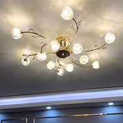 客厅大灯现代简约水晶吸顶灯浪漫温馨欧式卧室灯轻奢餐厅灯具