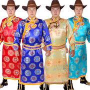 蒙古服装男士蒙古袍传统长袍蒙古族，表演出舞蹈，服男蒙古婚礼新郎服
