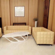 现代欧式个性头层牛皮沙发组合1+2+3设计师扶手座椅kubus sofa