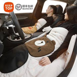 汽车抱枕被子两用车载高档卡通加厚二合一腰靠多功能空调被可折叠