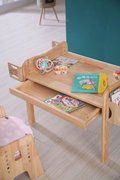 枫桠轩木制儿童桌椅套装幼儿园学习桌宝宝游戏桌绘画玩具小书桌