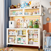 婴儿收纳柜落地多层家用儿童玩具，储物柜客厅靠墙宝宝衣服零食置物