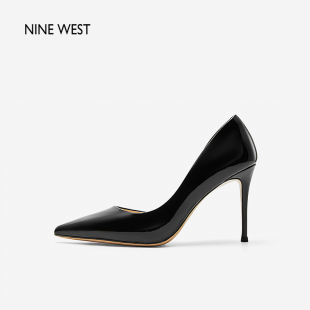 Nine West/玖熙2024年春季超高跟鞋女尖头浅口侧空细跟单鞋女